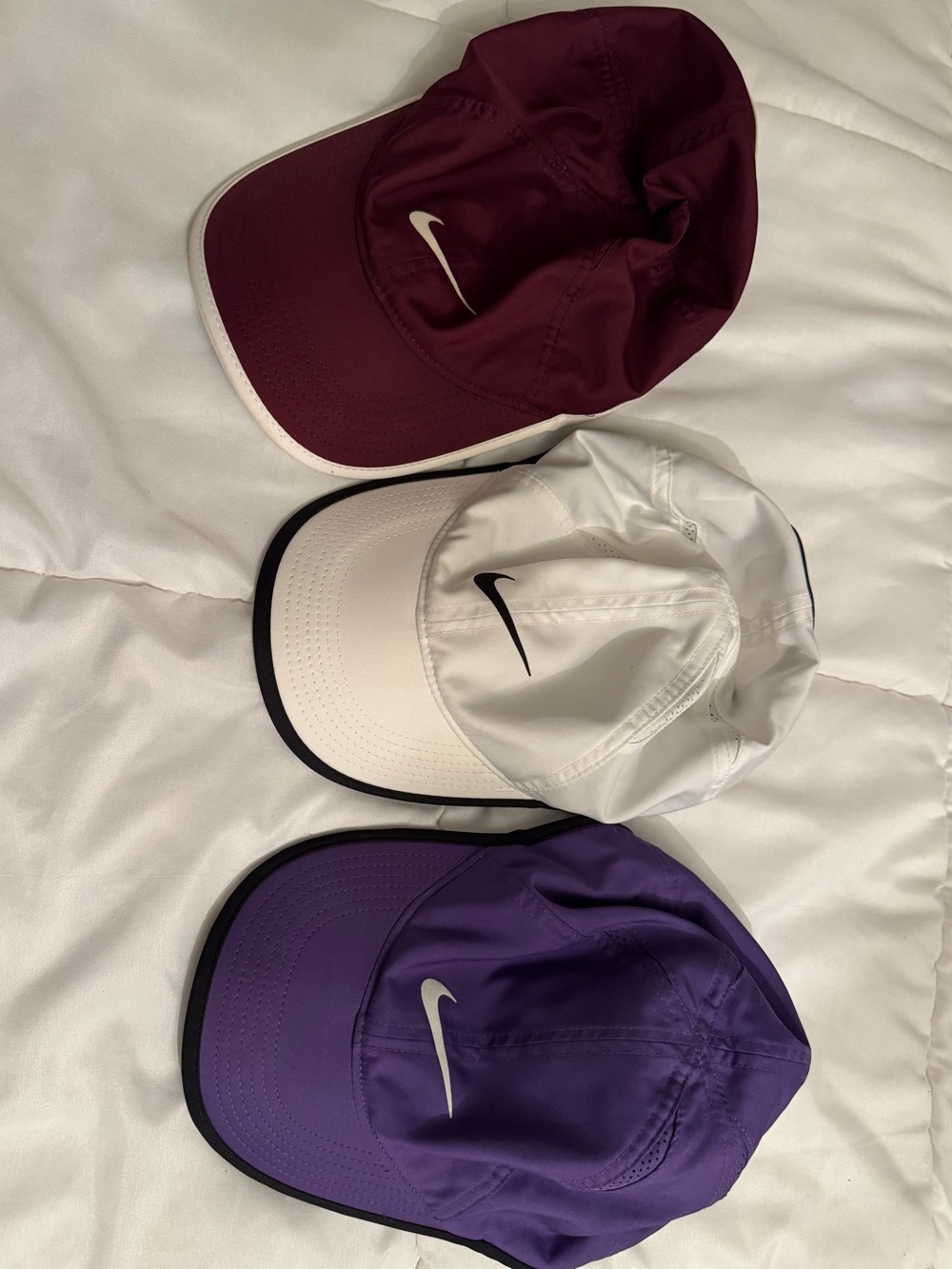 Nike Women's Hat Set — Maroon, White, and Purple